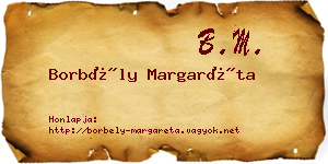 Borbély Margaréta névjegykártya